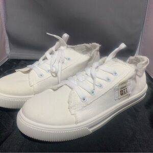 Stylish White Canvas Slip-on Sneakers by 110 Denim